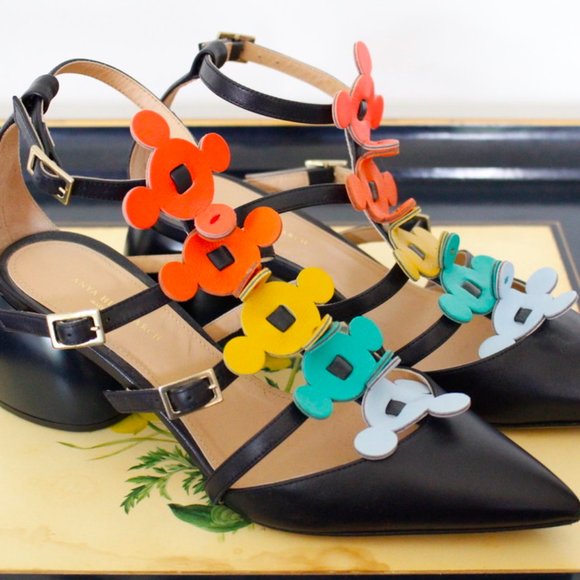 Anya Hindmarch Apex Cage Heels Rainbow Size US 5 - Picture 3 of 8